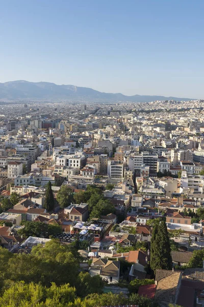 Panorama Della Città Atene Visto Dall Acropoli Grecia — Foto Stock