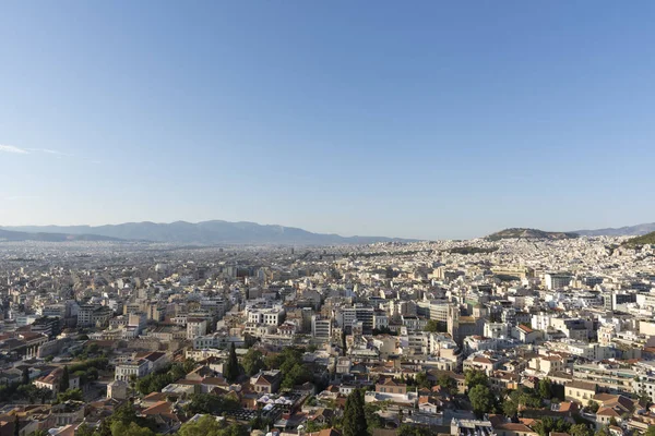 Athener Stadtpanorama Von Der Akropolis Griechenland Aus Gesehen — Stockfoto