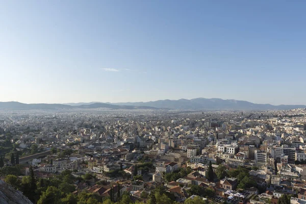 Athener Stadtpanorama Von Der Akropolis Griechenland Aus Gesehen — Stockfoto