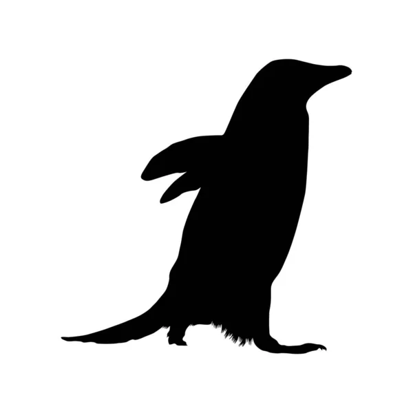 Chinstrap Penguin Pygoscelis Antarcticus Wektor Sylwetki Znaleziony Południowym Oceanie Atlantyckim — Wektor stockowy