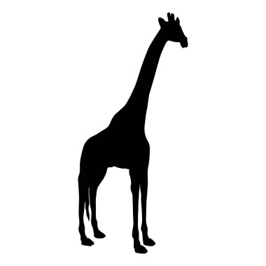 Afrika Haritasında Zürafa (Zürafa camelopardalis) Silueti Bulundu