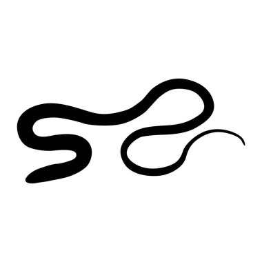 Asya ve Kuzey Afrika haritasında bulunan cam kertenkele (Ophisaurus) silueti