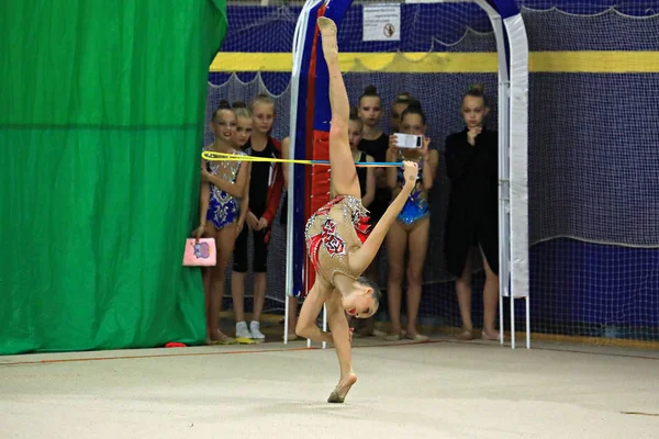 Moscou Russie 2019 Moscou Grace Compétition Régionale Gymnaste Fille Dans — Photo