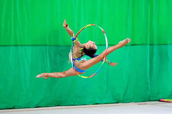 Moskova Rusya 2019 Moskova Grace Bölgesel Yarışma Yarışmada Kız Jimnastikçi — Stok fotoğraf