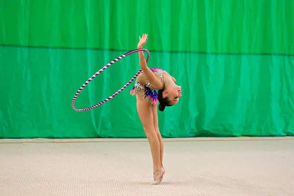 Moscou Russie 2019 Moscou Grace Compétition Régionale Gymnaste Fille Dans — Photo