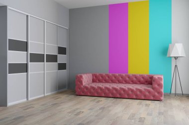 3D geometrik arka plan tasarım