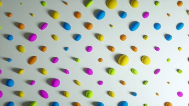 Arka planda kaotik toplar var. 3 Boyutlu Hazırlama