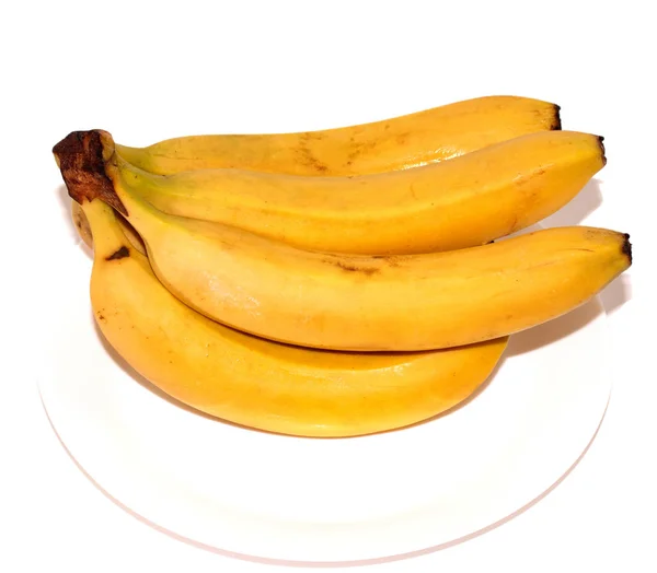 Bir tabakta sarı muz