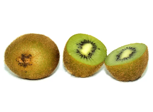 Groene kiwi witte achtergrond — Stockfoto
