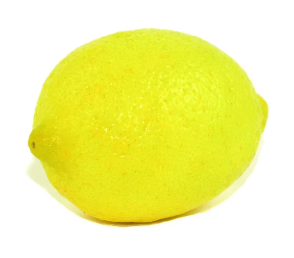 Gelbe Zitronen weißer Hintergrund — Stockfoto