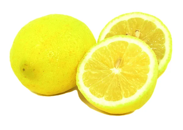 Sarı limon beyaz arka plan