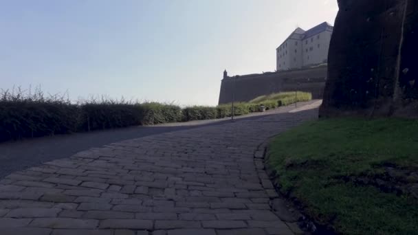 Vista Jardins Fortaleza Knigstein — Vídeo de Stock