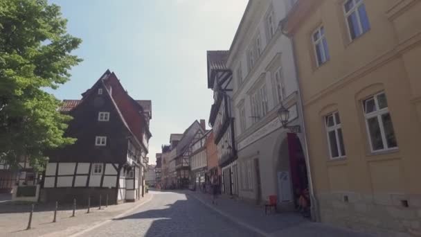 Quedlinburg Stare Miasta Historycznym Miejscu Niemczech — Wideo stockowe