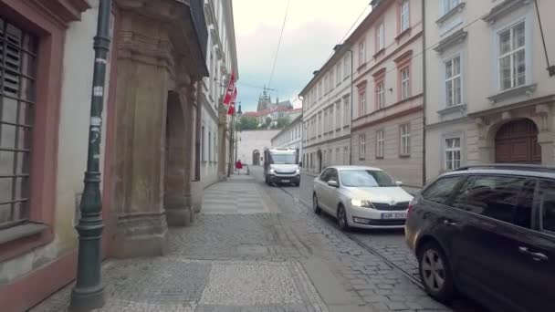 Ulice Chůze Praze — Stock video