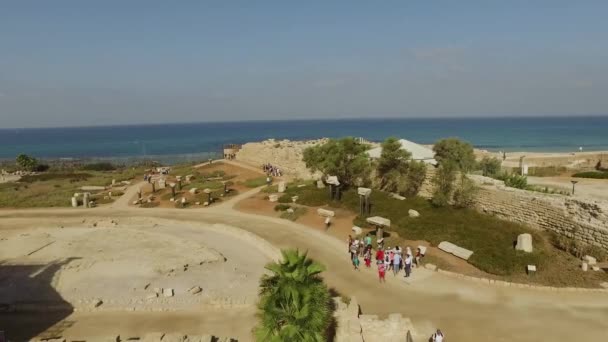 以色列各地的凯撒利亚旅行 — 图库视频影像