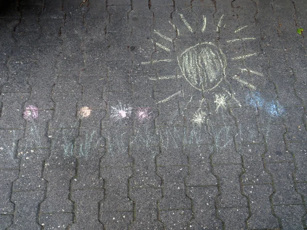 Chalk Drawing on a Sidewalk