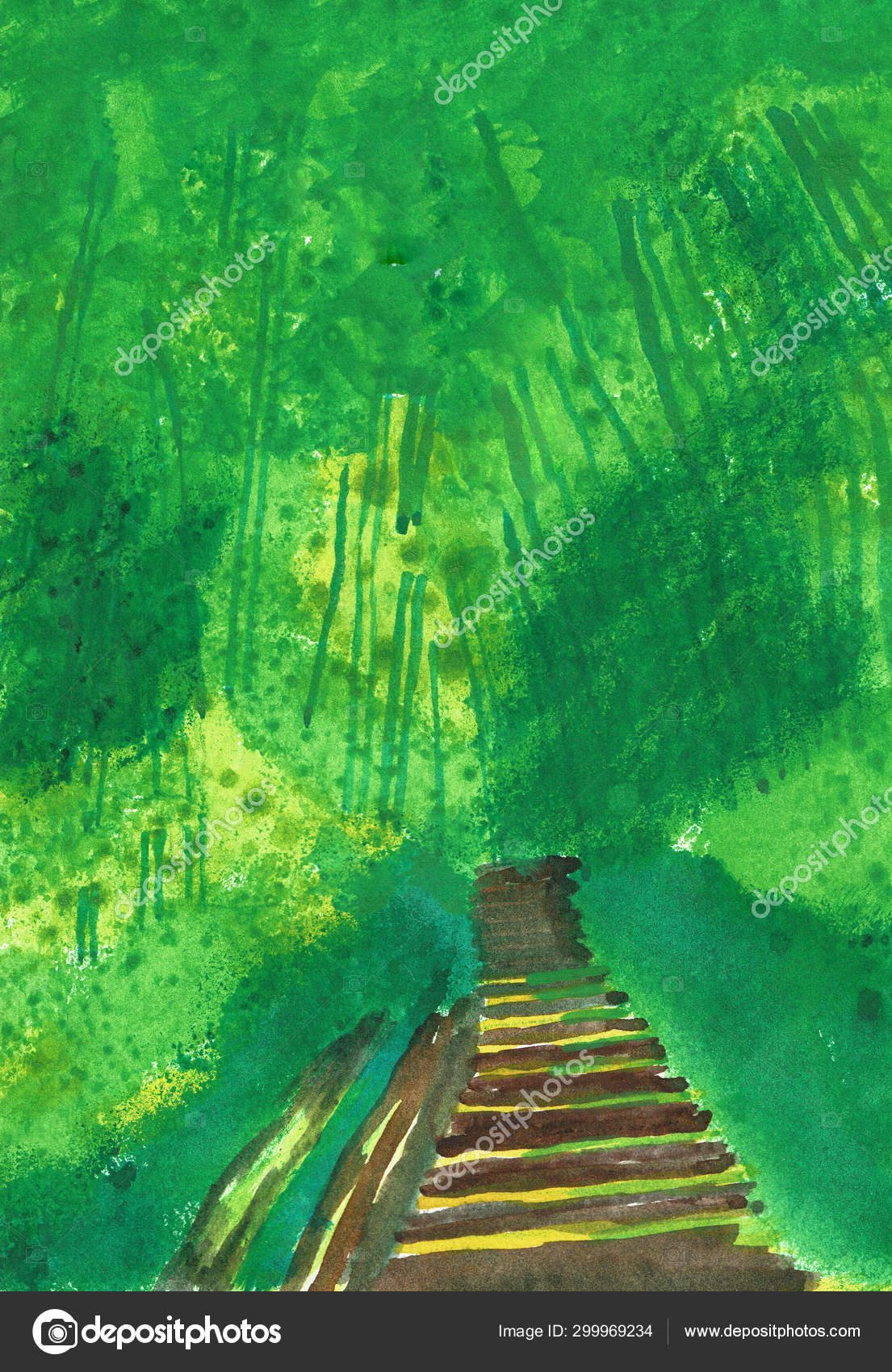 Bamboo Forest With Stairs Into Uncertainty Stock Photo Image By C Pavelkerbic