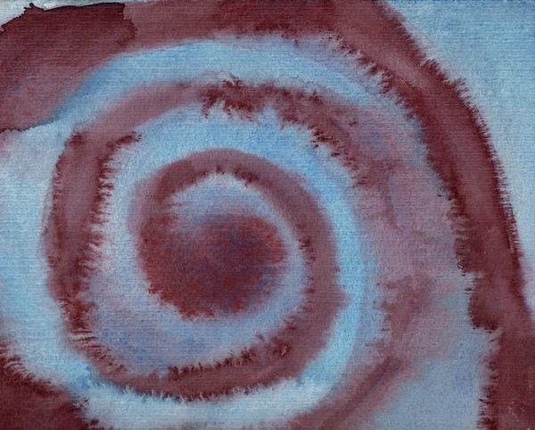 Dark Red and Blue Helix, Water Color Painting — Stock Photo, Image