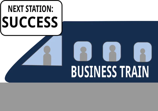 Trem de negócios, próxima estação de sucesso — Fotografia de Stock