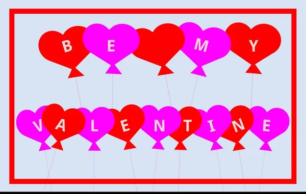 Be My Valentine Balloons, Illustration numérique — Photo