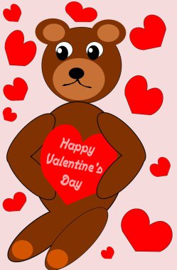 Mutlu Sevgililer Günü Teddy Bear