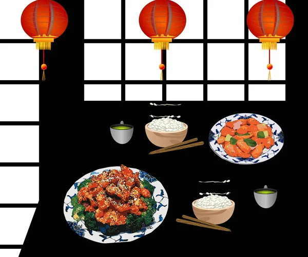 Masada Yemek ile Çin Restoranı Telifsiz Stok Fotoğraflar