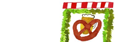 Münih Bira Festivali, El Çizimi Mürekkep Çizimi