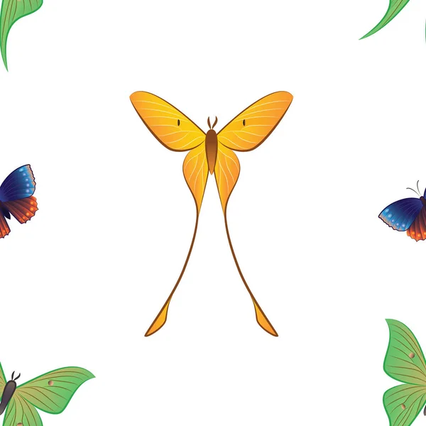 Absztrakt Zökkenőmentes Háttér Pillangókkal Modern Sablon Kártyák Meghívók Partikra Menük — Stock Vector