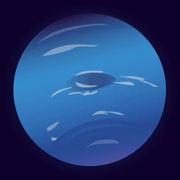 Gezeichnet Planet Neptun Auf Einem Dunklen Hintergrund Kann Auf Flyern — Stockvektor