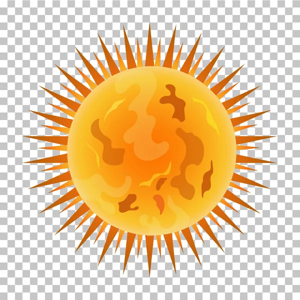 Gezeichnete Sonne Isoliert Auf Einem Transparenten Hintergrund Kann Für Flyer — Stockvektor
