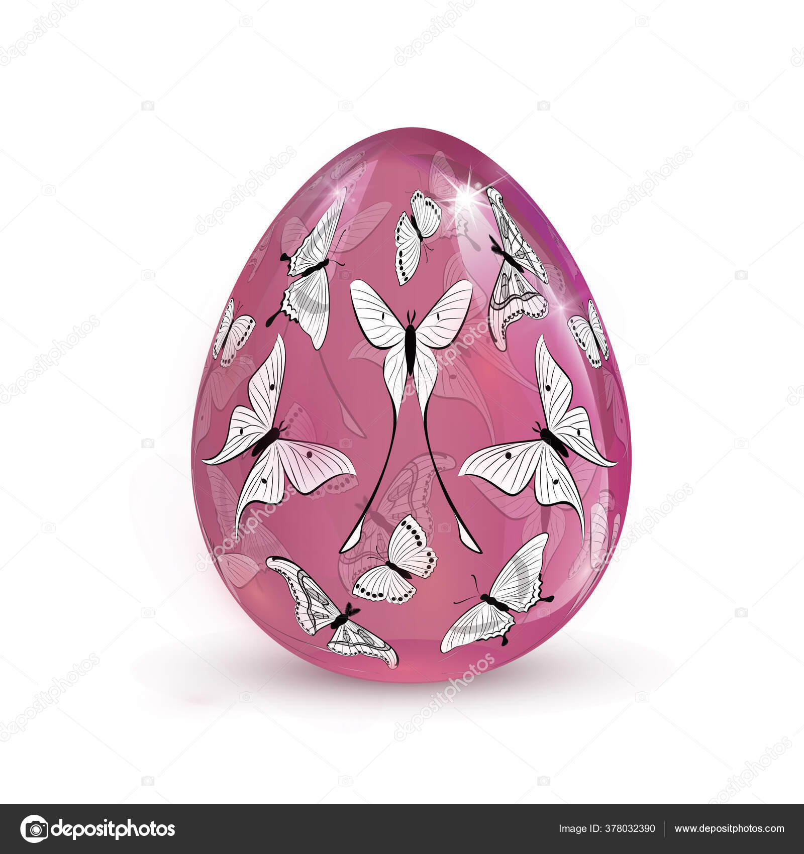 Pink glass egg — Stock Vector © Nastyuha 378032390