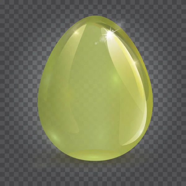 Huevo de vidrio verde — Vector de stock