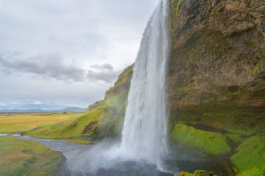 İnanılmaz Seljalandsfoss şelale, İzlanda