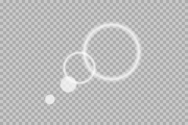 Parlayan güneş ışınları, ışıldayan mercek vektör çizimi. Güneş ışığı parlayan png etkisi. Beyaz ışınlar gökyüzü arkaplanı