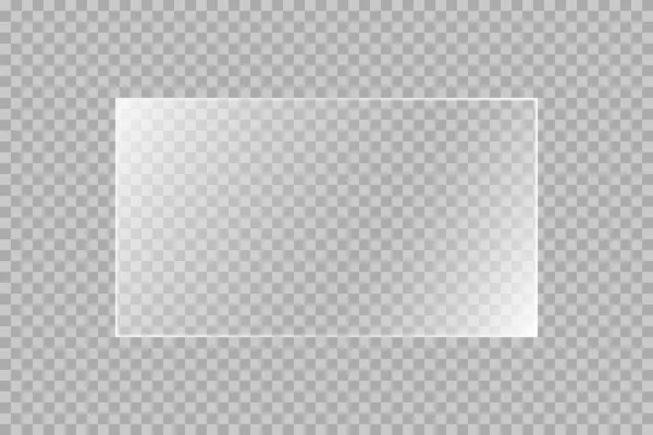 Dikdörtgen cam levha, ayna, pencere dokusu. Resim ya da ayna için ışık efekti. Güzel gerçekçi hisse senedi vektörü 