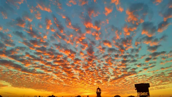 Sunset scene in Ismailia city, Egypt