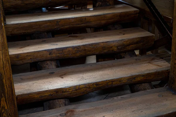 Escaleras Madera Madera Maciza — Foto de Stock