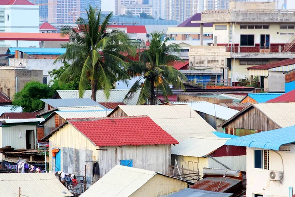 Problema de lixo em Phnom Penh, 11, River — Fotografia de Stock