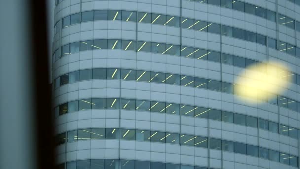 Kanceláře Amsterodamské Bijlmer Arény Žlutým Světlem — Stock video