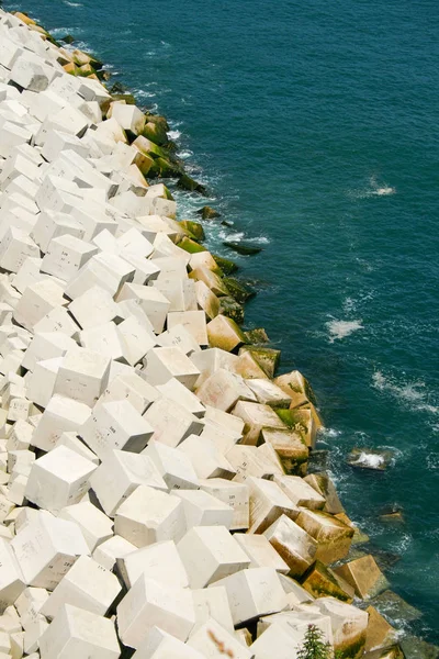 Blokken Voor Aanleg Van Jachthaven Van Laredo Cantabrië Spanje 2008 — Stockfoto