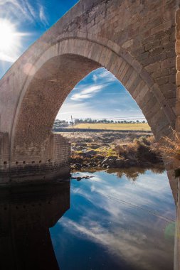 El Puente del Arzobispo, Toledo eyaleti, Castille-La Mancha, İspanya. Başpiskoposun köprüsü. 