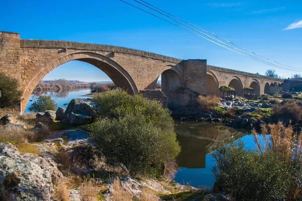 Puente Del Arzobispo Prowincja Toledo Kastille Mancha Hiszpania Most Arcybiskupa — Zdjęcie stockowe