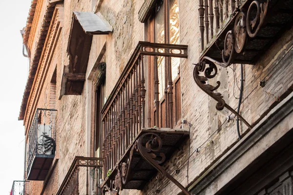 Detalles Las Hermosas Calles Fachadas Ciudad Toledo España — Foto de Stock