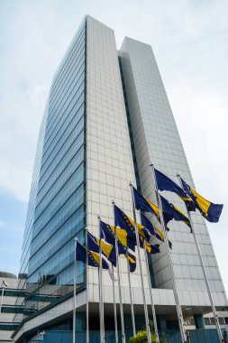 Saraybosna, Bosna; 07 / 15 / 2015: Yunanistan ve Hersek Dostluk Binası 2007 yılında yeniden açıldı.