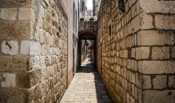 Old Narrow Street Dubrovnik Croatia — Stock Photo, Image