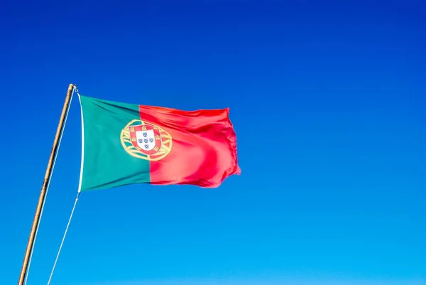 Ветра Поднялся Португальский Флаг — стоковое фото