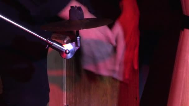 Een Flamenco Box Drummer Dit Moment — Stockvideo