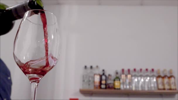 Slow Motion Piękne Czerwone Wino — Wideo stockowe