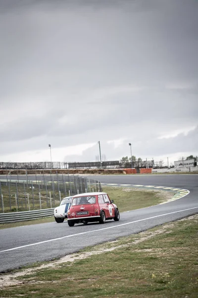 Circuit Jarama Madrid Spain April 2016 Mini Cooper Mk3 Overtaking — Stock Photo, Image