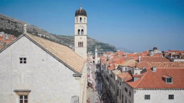 Dubrovnik Eski Şehir ve Saat Kulesi 'nin 4K görüntüleri